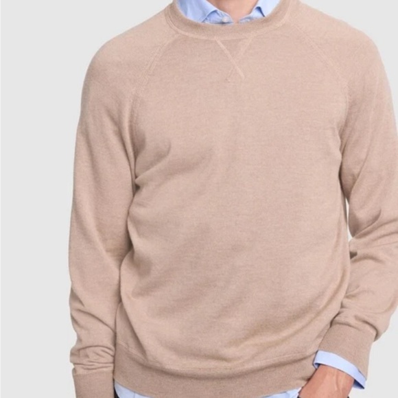 7 For All Mankind Merino Crewneck, Style# 7MC08K06, Size L & XL Beige - Picture 3 of 8